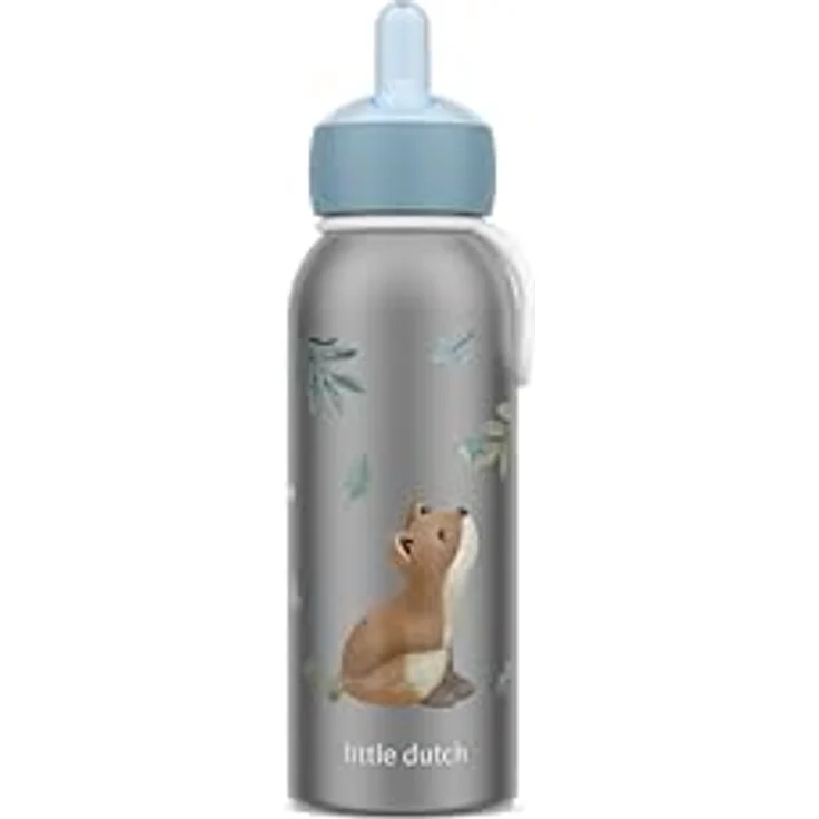 Mepal Thermoflasche Flip-up Campus Little Dutch, isolierte Edelstahl Trinkflasche für Kinder, 350 ml, 9 Stunden heiß & 12 Stunden kalt, BPA-frei, Forest Friends – Bild 2