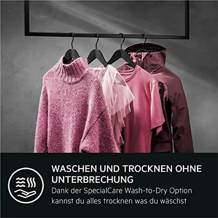 AEG LWK6A50680 Waschtrockner Serie 6000 / Wash2Dry mit 5 Kombi-Programmen / 8 kg Waschen / 4 kg Trocknen / Mengenautomatik / 1600 U/min / Weiß – Bild 2