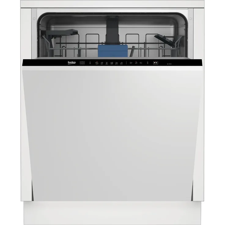 Beko BDIN36440, vollintegrierbarer Einbaugeschirrspüler mit 14 Maßgedecken, automatischem Türöffnen und niedrigem Wasser- und Energieverbrauch