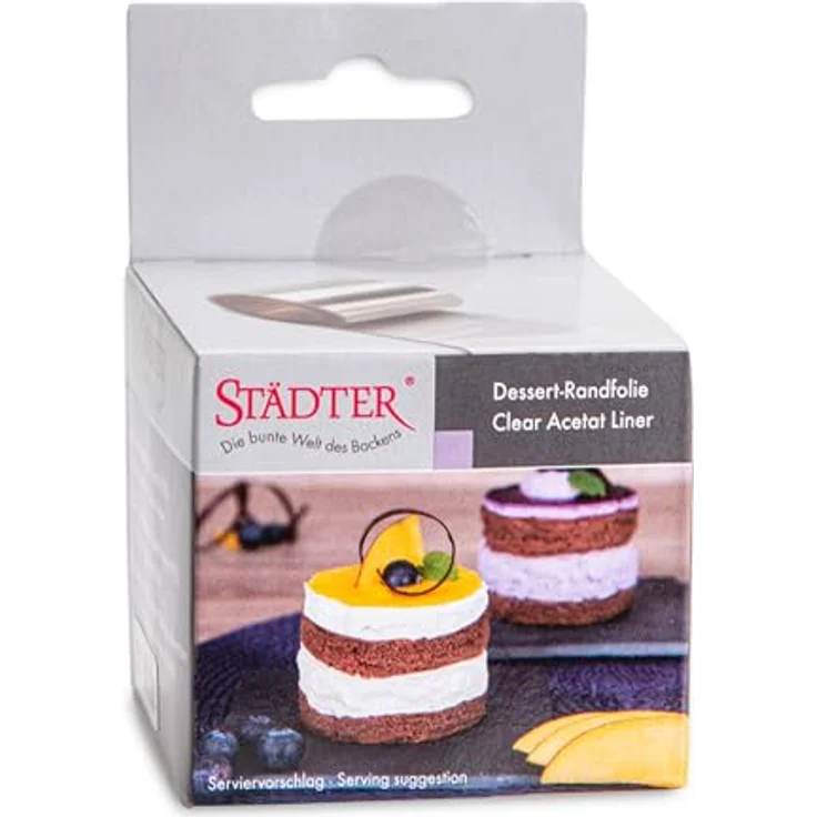 Städter Dessert-Randfolie ca. 5,5 cm x 20 m Transparent, Kunststoff, 200 x 5.5 x 5.5 cm – Bild 6