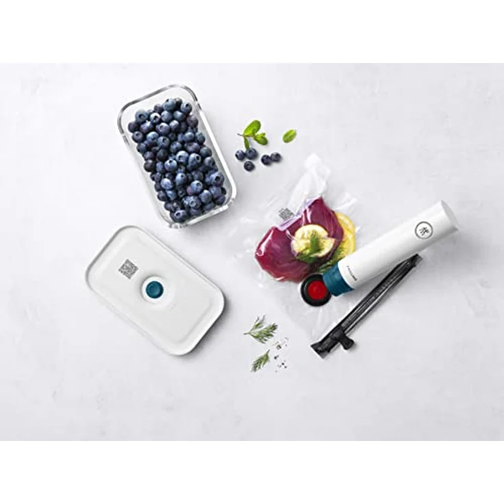 ZWILLING Fresh & Save Vakuumpumpe, handliches Vakuumgerät, Weiß-La Mer – Bild 4