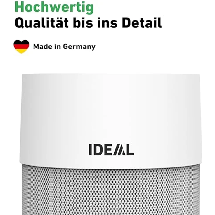 IDEAL Luftreiniger AP40 PRO bis 50m² | Made in Germany | HEPA Filter und Aktivkohlefilter, CADR 434 m³-h, 99,99% Filterleistung (Feinstaub, Allergene, Pollen, Bakterien, Zigarettenrauch) – Bild 2