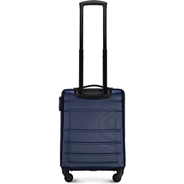 WITTCHEN Handgepäck Trolley Koffer Reisekoffer aus ABS Hartschalen Trolley 4 Rollen Kombinationsschloss Dunkelblau 56-3A-651-90 – Bild 4