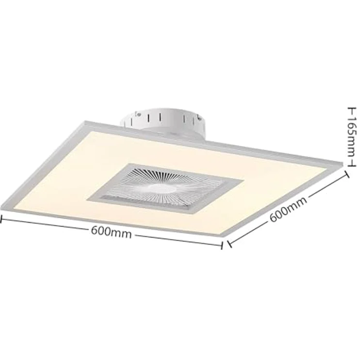 Lindby LED-Deckenventilator Romea, eckig, DC, leise, 60 cm, dimmbar mit CCT-Farbwechsel und Fernbedienung – Bild 5