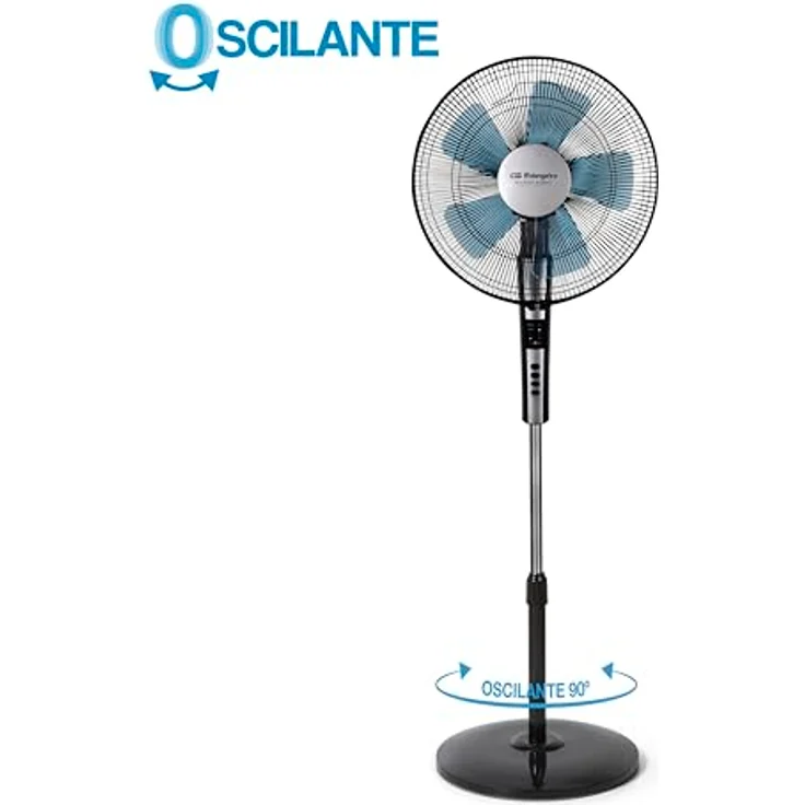 Orbegozo SF 0640 Standventilator mit Fernbedienung 2 Geschwindigkeitsstufen + Turbo + Silent Edelsta – Bild 3