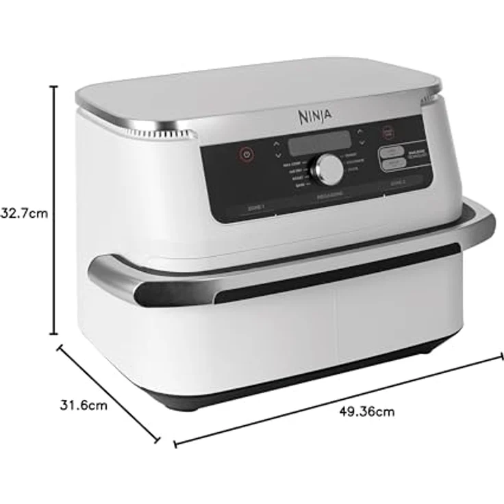 NINJA Heißluftfritteuse AF500EUWH Foodi FlexDrawer - 10,4 l Fassungsvermögen, Max Crisp Technologie, PTFE Antihaftbeschichtung, weiss – Bild 7
