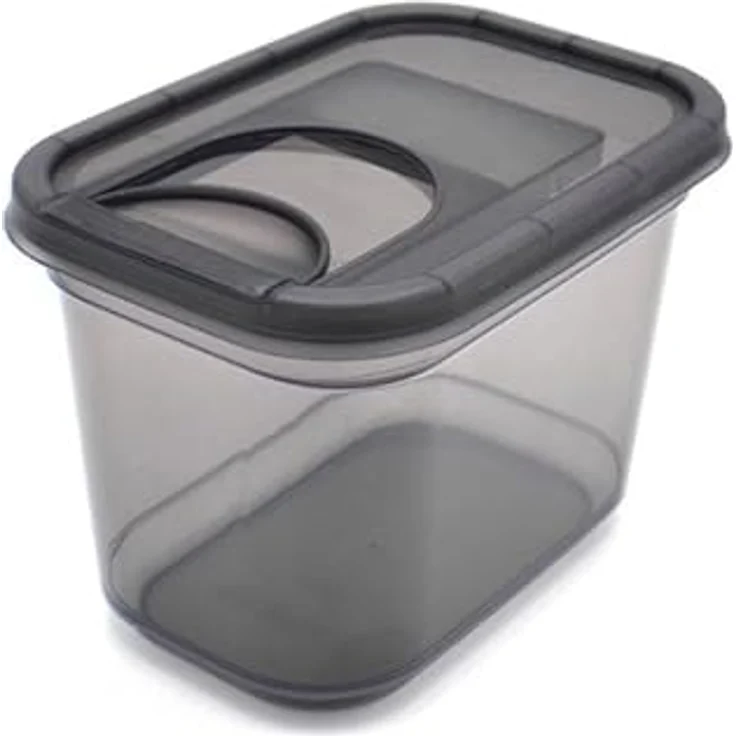 HAC24 6er Set Schüttdosen Grau, Vorratsdosen mit 3x 1,3 Liter & 3x 2,8 Liter, Aufbewahrungsbehälter für Lebensmittel – Bild 4