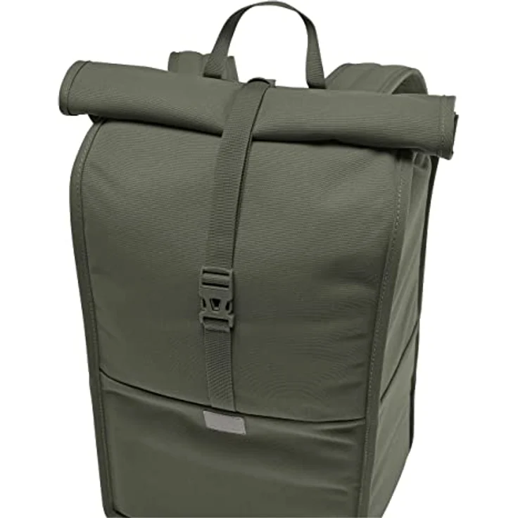 VAUDE Coreway Rolltop 20, Freizeitrucksack mit 15,6 Zoll Laptopfach, khaki, aus recycelten PET-Flaschen, gepolstert, seitlicher Reißverschluss – Bild 7
