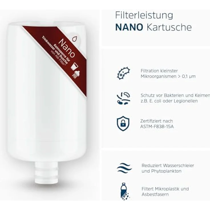 Alb Filter® Nano Trinkwasserfilter gegen gefährliche Bakterien und Keime Edelstahl Natur - Zuverlässiger Schutz, ideal für Zuhause und unterwegs – Bild 4