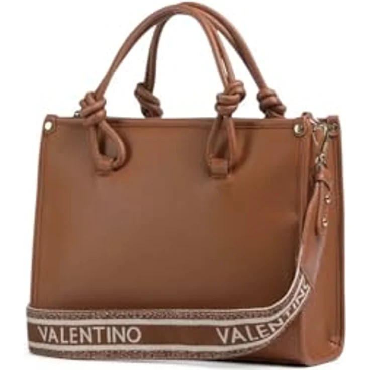 Valentino Aella Handtasche 32 cm, Henkeltasche aus 100% Polyurethan, braun – Bild 5