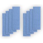 Ersatzbezug ( 8 Stück ) Bodenwischer 40cm - Mikrofaser Wischbezug, für alle gängigen Klapphalter - Flachwischer Bezug für alle glatten Bodenarten