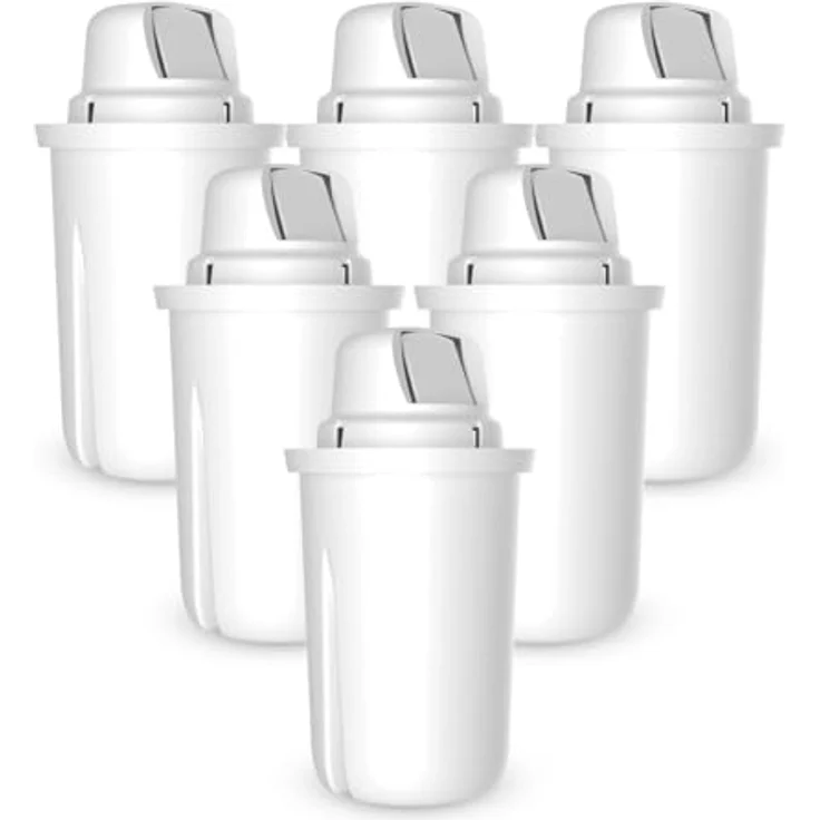 DAFI Classic Filterkartuschen 6er-Pack, Ersatz für Brita Classic und PearlCo Classic Wasserkanne, BPA-frei, reduziert Wasserhärte, verbessert Geschmack und Geruch – Bild 1