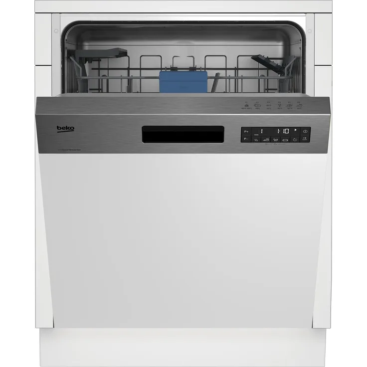 Beko BDSN28451X Geschirrspüler, teilintegriert 60 cm mit TrayWash für Backbleche