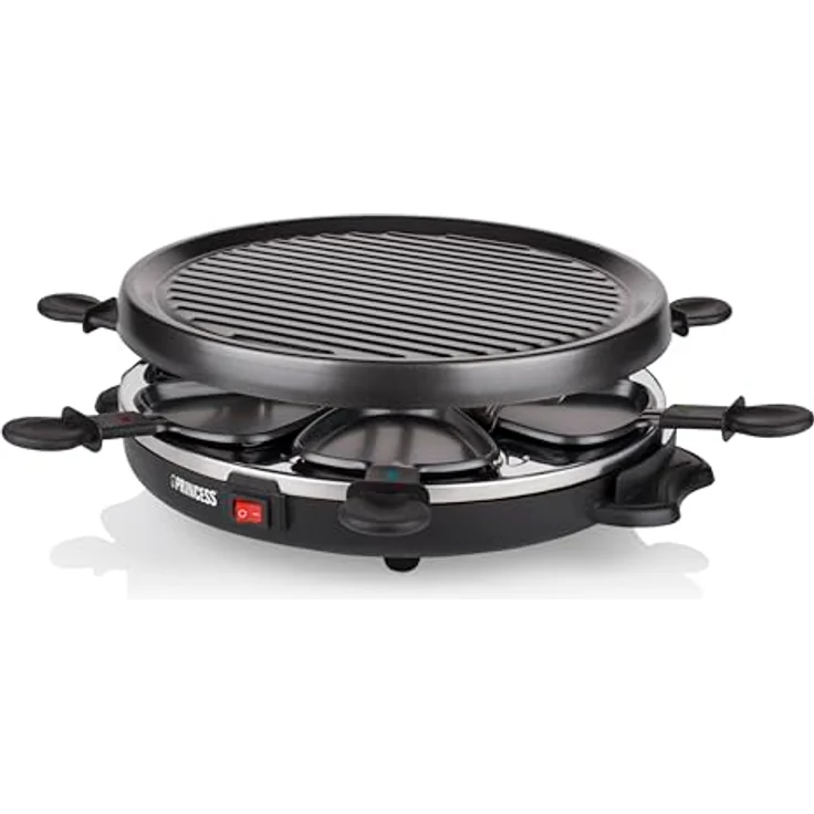 Princess 162725 Raclette und Antihaftbeschichtung Grill-Set für 6 Personen, 800 Watt – Bild 2