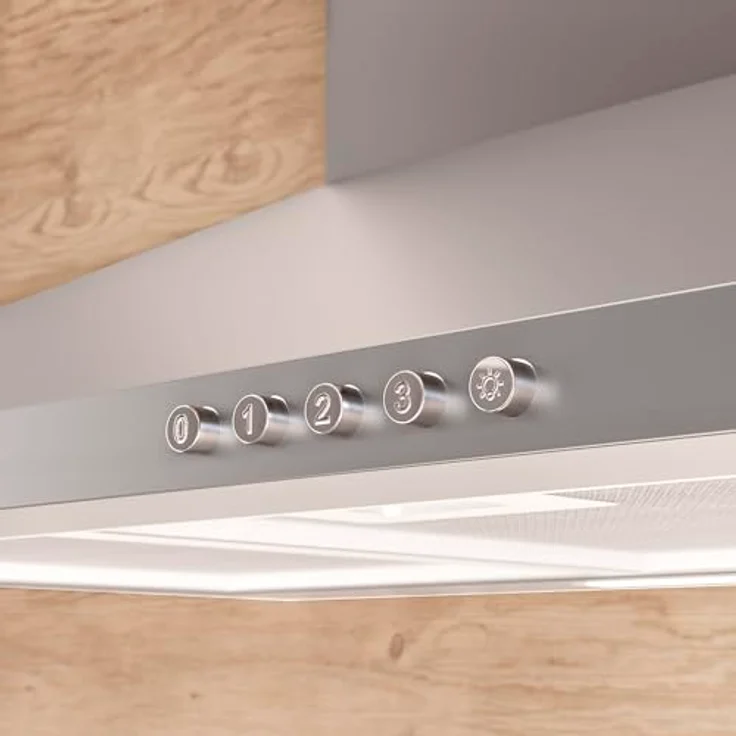 Cecotec Flux PM 604300 Dunstabzugshaube, 60 cm, pyramidenförmig, Edelstahl-Finish, Saugleistung 403 m³/h, 3 Leistungsstufen, Klasse C – Bild 4