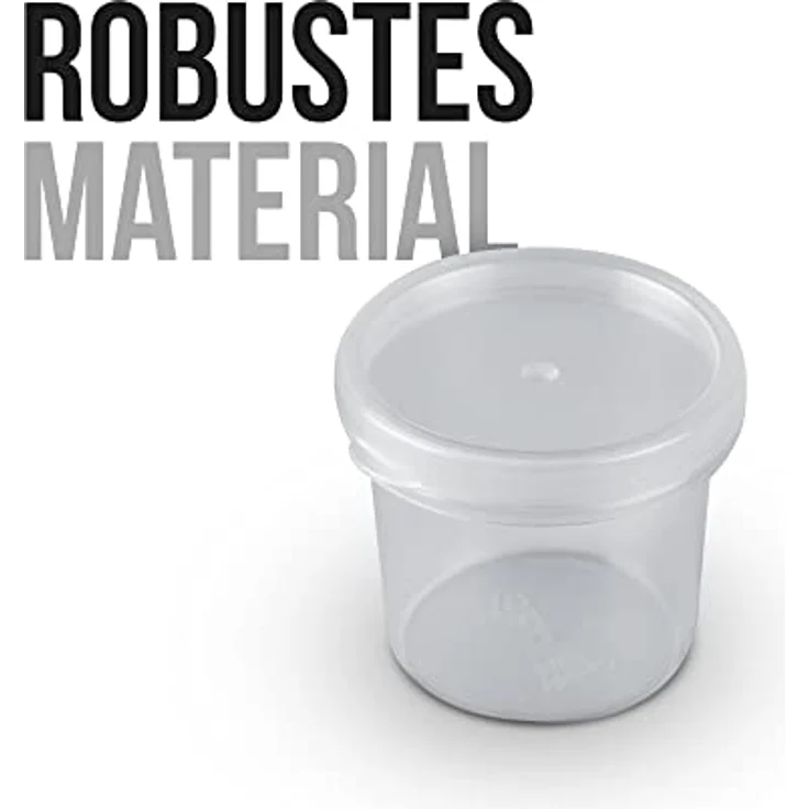 Bestlivings Vorratsdose Kunststoff, 18-tlg. Aufbewahrungsdosen 35ml mit Deckel, Ø4,5cm x 4cm, luftdicht und stapelbar – Bild 7
