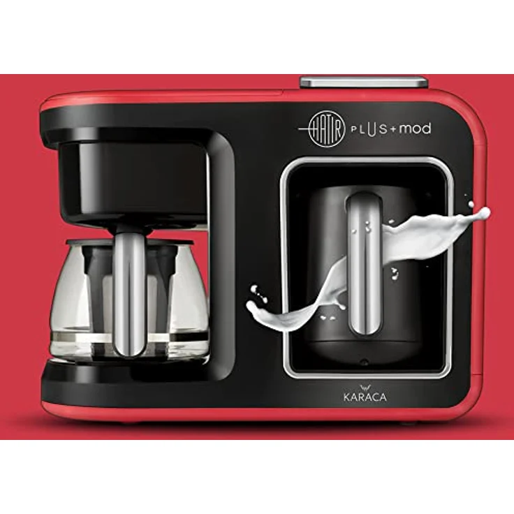 KARACA Hatır Plus Mod 5 in 1 Tee- und Kaffeemaschine, rot, für 10 Tassen, Filterkaffee und türkischen Mokka – Bild 3
