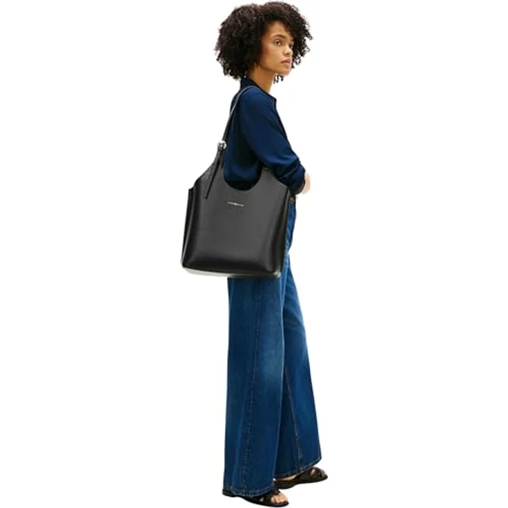 Tommy Hilfiger TH Modern Shopper Tasche, schwarz, 36 cm x 12 cm x 40 cm, 100% Polyurethan – Bild 5