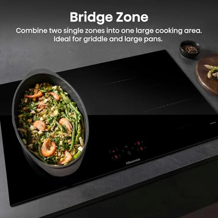 Hisense HI8421BSC Induktionskochfeld 80cm, 4 Zonen, ConnectZone, 2,3 kW Power Management, Timer - schwarz – Bild 10