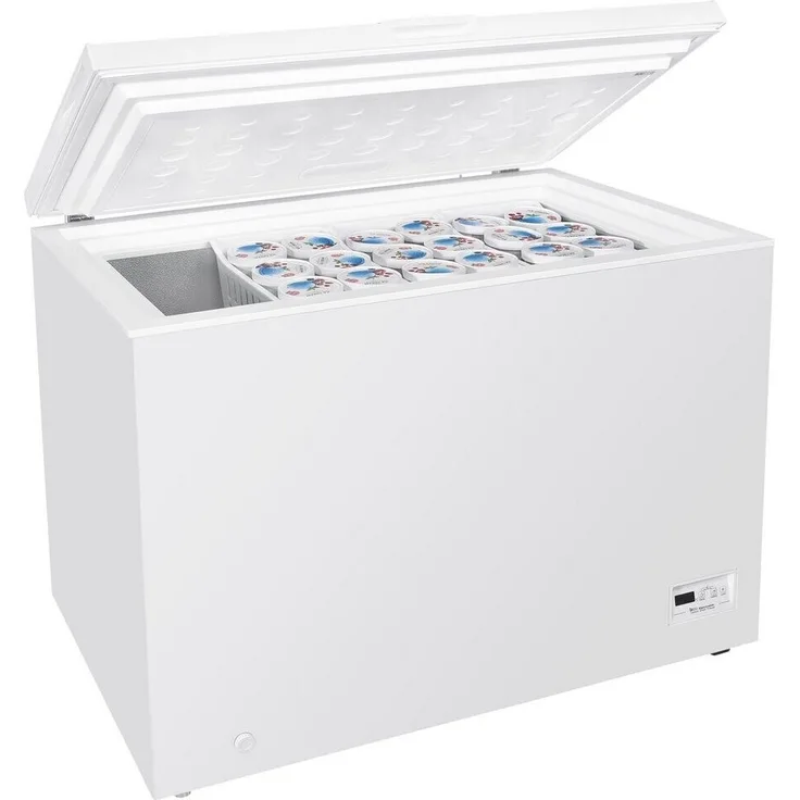 Hanseatic HGT85102CE Gefriertruhe, 198L, 4-Sterne-Gefrierklasse, 3 Vorratskörbe, elektronische Temperaturregelung, leise 40 dB, Energieeffizienz C, weiß