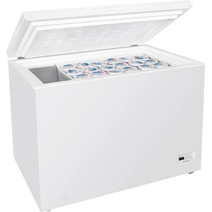 Hanseatic HGT85102CE Gefriertruhe, 198L, 4-Sterne-Gefrierklasse, 3 Vorratskörbe, elektronische Temperaturregelung, leise 40 dB, Energieeffizienz C, weiß – Bild 1