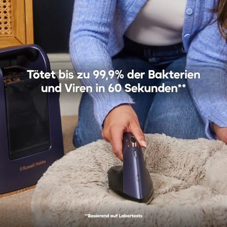 Russell Hobbs Steam Genie Dampfbügeleisen Multi, 2-in-1 Dampfglätter mit 750 ml Wassertank, 1700W, 20 g/min Dampf, 2 Aufsätze für Kleidung und Polstermöbel, selbstreinigend – Bild 5
