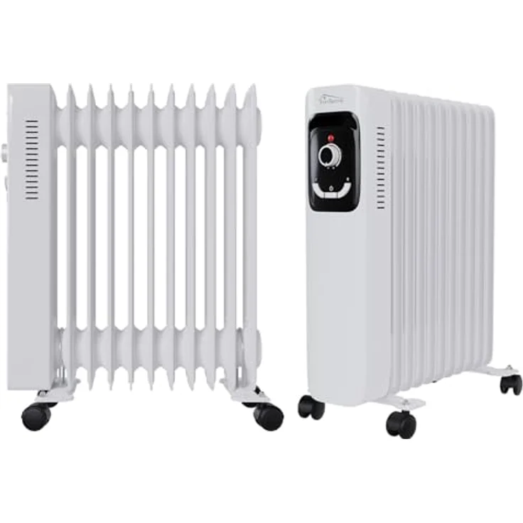 Tronitechnik® Ölradiator TT-OR 211 Elektroheizung Weiß 3 Heizstufen 11 Rippen Energiesparend Thermostat Überhitzungsschutz – Bild 1