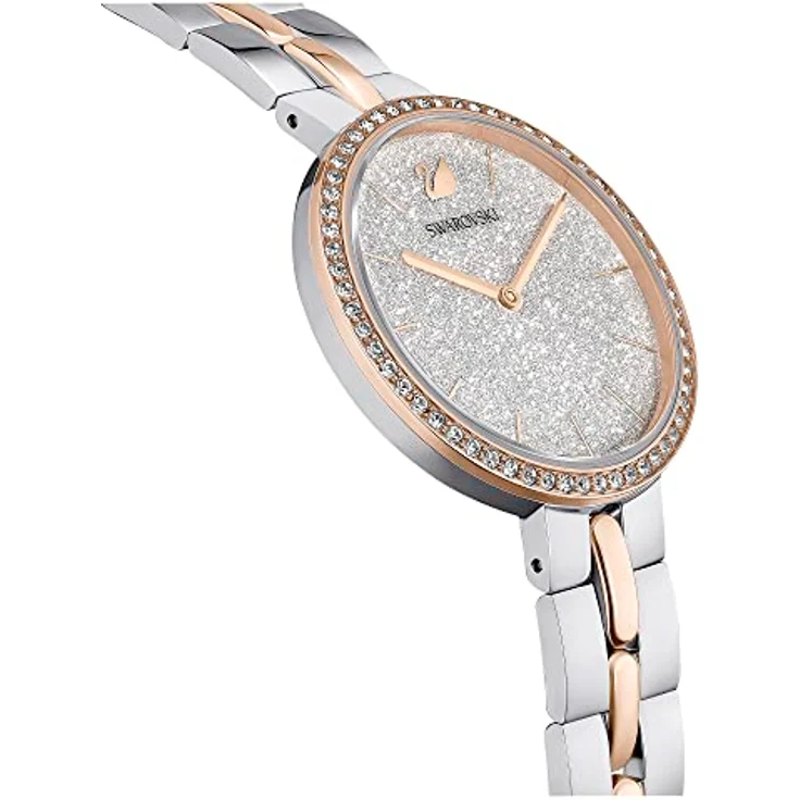 Swarovski Cosmopolitan Uhr, Damenuhr mit Silberfarbenem Zifferblatt, Swarovski Kristallen und Edelstahlarmband – Bild 5