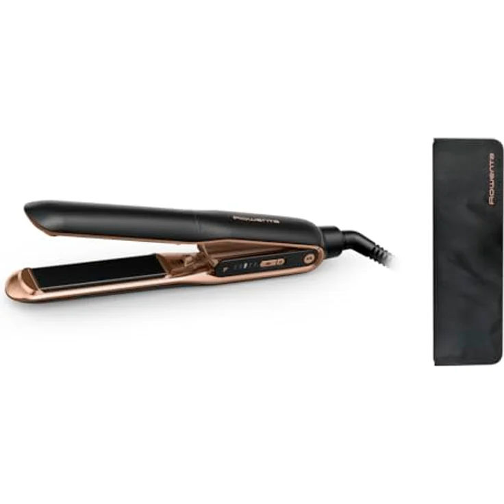 Rowenta Ultimate Experience SF8120 Professioneller Haarglätter mit Thermocare-Technologie und antistatischen Ionen, Titanbeschichtung, 5 Temperatureinstellungen, Schwarz – Bild 1