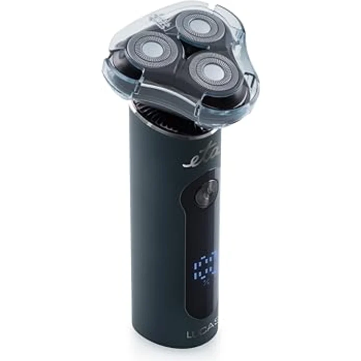 ETA Rotationsrasierer Herren Lucas I Akku (Li-Ion) I 3 Trimmer I Wasserfest I 50 Minuten Akkulaufzeit I LCD Display mit LED-Anzeigen – Bild 3