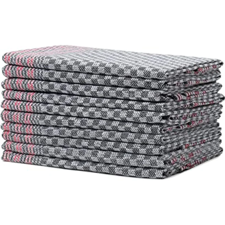 Amago - 10er Pack Allzwecktücher, 100 prozent Baumwolle, 50 x 100 cm - Anthrazit – Bild 1