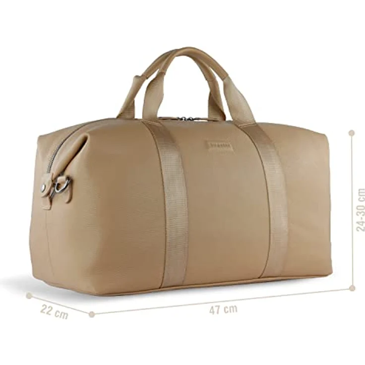 bugatti ELSA Reisetasche aus Leder, Weekender für den Urlaub, Gymtasche für Sport, Sand – Bild 2