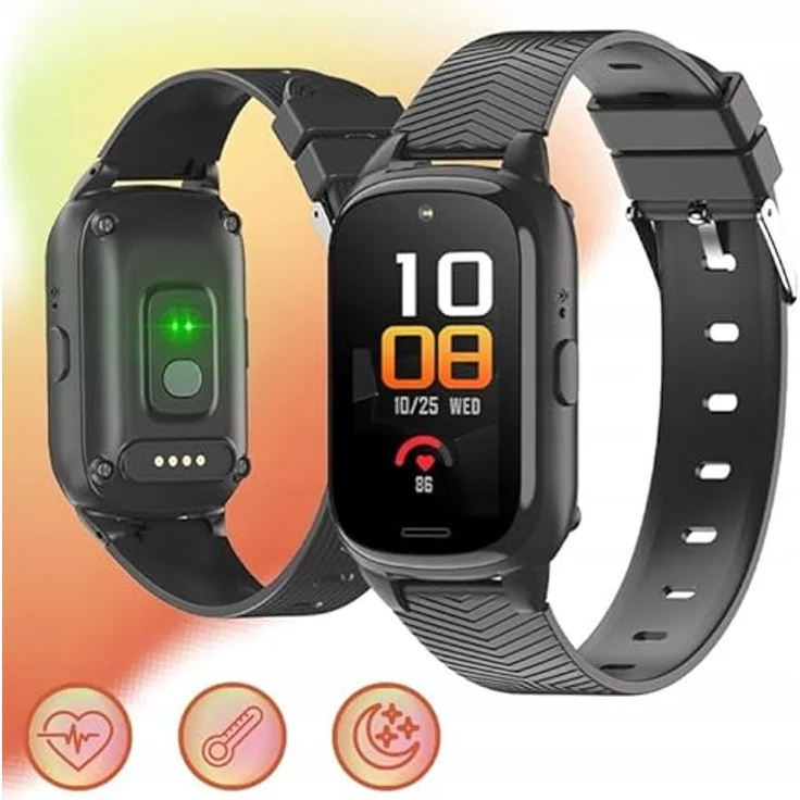 FOREVER Smartwatch ST-100 für Damen Herren, GPS-Smartwatch für Senioren mit SOS, 1,47 ” großer Touch-Farbbildschirm, Pulsmesser Schrittzähler mit Sturzerkennung - Schwarz – Bild 5