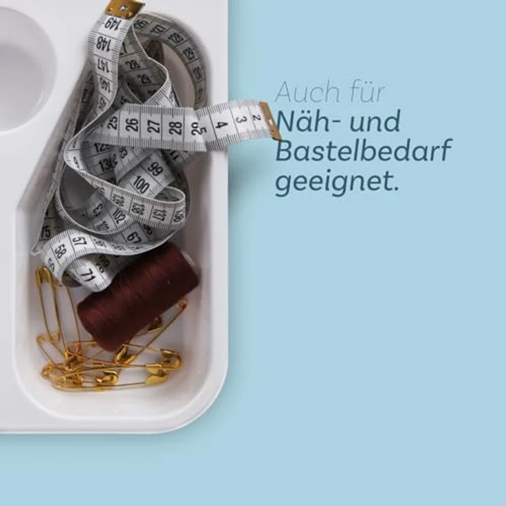Pro Home Besteckkasten Besteck Organizer (33,5x26x4,5cm), Besteckeinsatz Schubladen, Besteckhalter Küche - Schubladeneinsatz, Weiß, Anthrazit – Bild 8