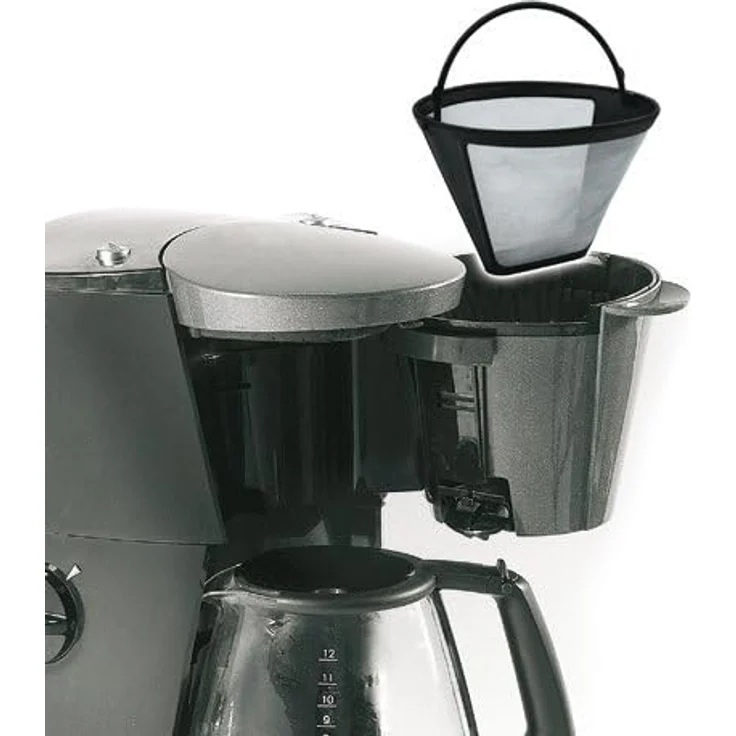Fackelmann Silberton Dauerkaffeefilter Nr. 4, Permanent Filter aus Edelstahlgewebe - für Kaffee & als Teesieb verwendbar (Farbe: Silber-Schwarz), Menge: 1 Stück – Bild 4