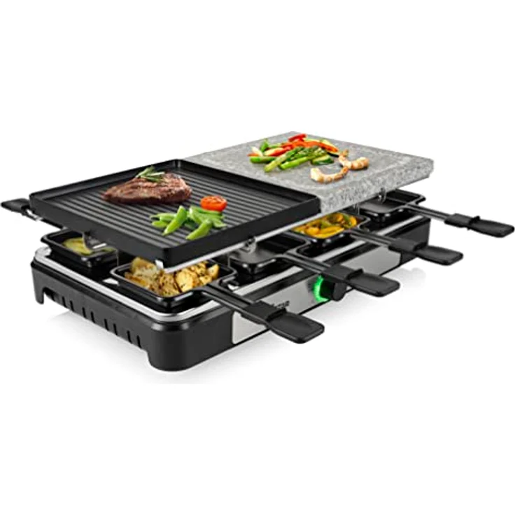 Tristar Raclette RA-2747 – 4-in-1 – Raclette/Kochstein/Grill/Teppanyaki – 8 Personen – 1400 W – Bild 2