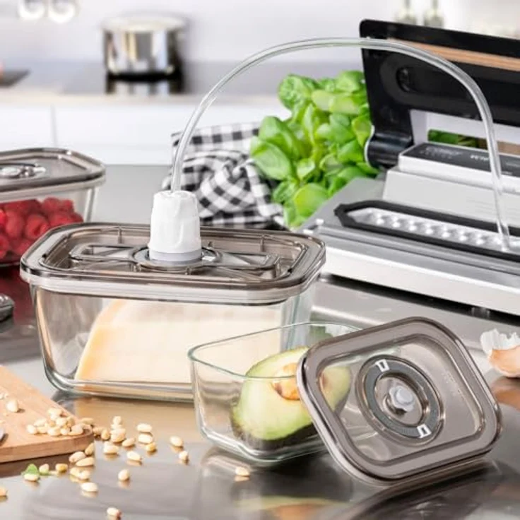 Caso 1177 VacuBoxx Eco-Set Stapelbares Vakuumbehälter-Set, transparent  – Bild 6