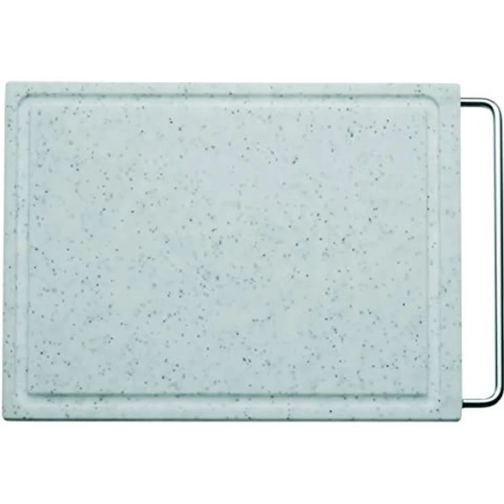 WMF Schneidebrett Tranchierbrett grau 36 x 27 cm rechteckig aus Kunsstoff mit Griff praktisch Saftrillen spülmaschinengeeignet leichte Reinigung hygienisch klingenschonend geschmacksneutral – Bild 2