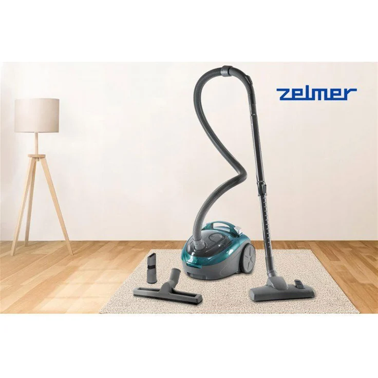 Zelmer ZVC031P Radek, Bodenstaubsauger mit 800 Watt Leistung, EPA-Filter und Teleskoprohr aus Metall, blau