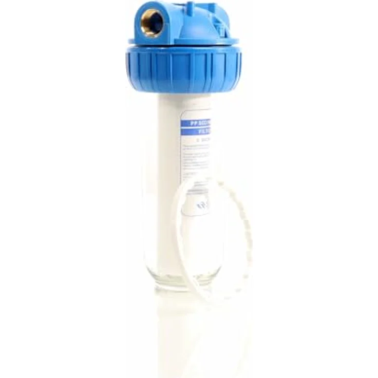 Naturewater NW-BR10B-S, 1 Stufen Wasserfilter mit 5 µ Sedimentfilter, ¾ Zoll Anschluss, Wandhalterung und Filterschlüssel – Bild 4