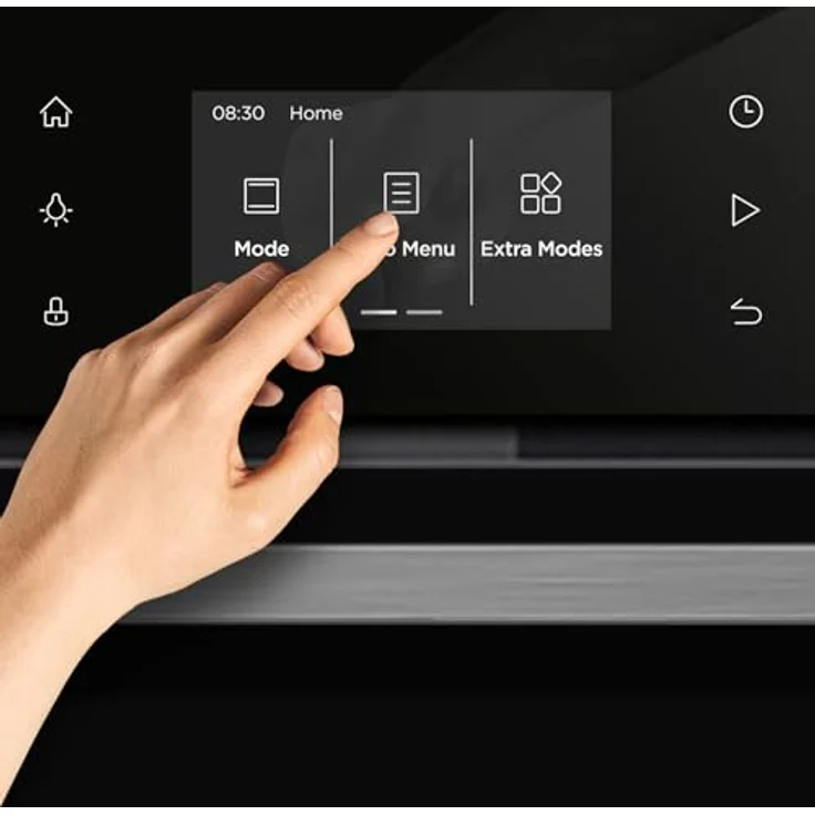 KKT KOLBE EB8017TFT Einbaubackofen 60 cm, TFT-Touch-Display, 72L, 3,2kW, Soft-Close Tür, Katalyse, Pizzafunktion, Heißluft, Timer, Edelstahl-schwarzes Glas – Bild 3