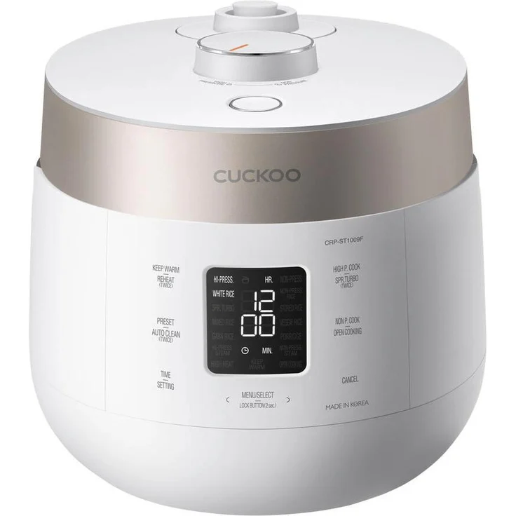 Cuckoo Reiskocher 1.80l CRP-ST1009F Twin Pressure grau, mit 16 Betriebsmodi und intelligenter Technologie