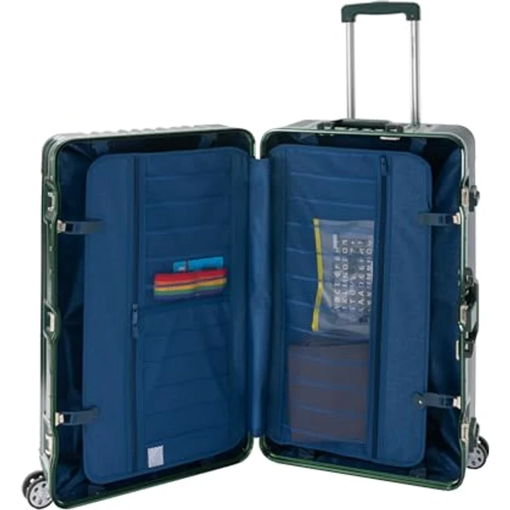 Travelhouse Hartschalen-Trolley London Sports Trunk, 4 Rollen, TSA Zahlenschloss Alu-Rahmen Schnappverschluss Polycarbonat-Hartschale, Sportgepäck-Koffer XL, blau – Bild 4