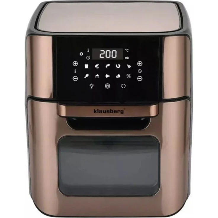 Klausberg elektrische Ofenfritteuse 42511, 12L, 1800W, Heißluftfritteuse ohne Öl
