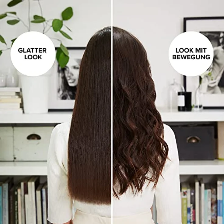 Bellissima B9 400, Glätteisen, glattes oder welliges Styling, Keramik- und Keratinbeschichtung, haarglätter, abgerundete Platten – Bild 5