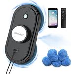 Mamibot W110-FF Fensterputzroboter, automatischer intelligenter Navigations-Staubsauger Anti-Drop, mit APP und Fernbedienung, für Glas, Fliesen, 12 Stück Tücher (Schwarz)