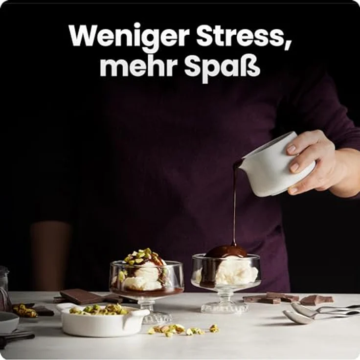 Chefman Iceman, Eismaschine mit Kompressor für Eis, Frozen Yogurt und Sorbet, digitale Anzeige, 3 Voreinstellungen, 2x 600 ml Einsätze – Bild 3