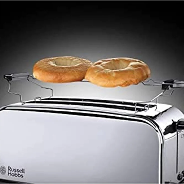 Russell Hobbs 23520-56 2-Schlitz-Langschlitz Victory Toaster (2 extra breite Langschlitzkammern für 4 Toastscheiben, inkl. Brötchenaufsatz, 6 einstellbare Bräunungsstufen und Auftaufunktion, 1600W) – Bild 6