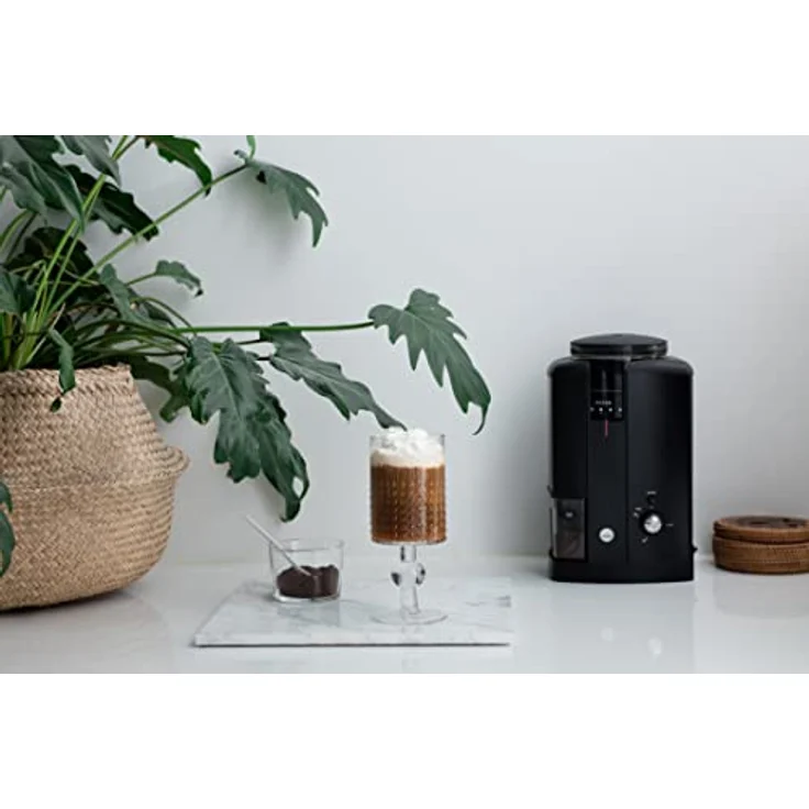 Wilfa SVART AROMA - elektrische Kaffeemühle mit Kegelmahlwerk – 32 Mahlgradeinstellungen,  Timerfunktion für Kaffeemengeneinstellung, Bohnenbehälter für 250gr Kaffee, 130 Watt, schwarz – Bild 3