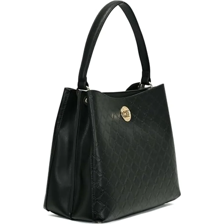 L.Credi Filberta Schultertasche, 30 cm, schwarz, 100% Polyurethan, Größe 30 cm x 16 cm x 28 cm – Bild 3